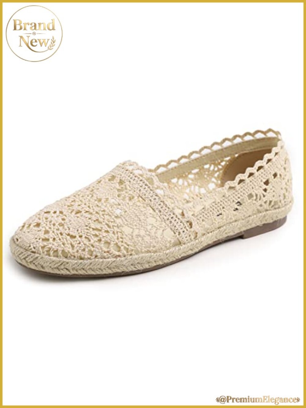 Women's Close Toe Espadrilles Comfort Breathable Slip On Flat Shoes